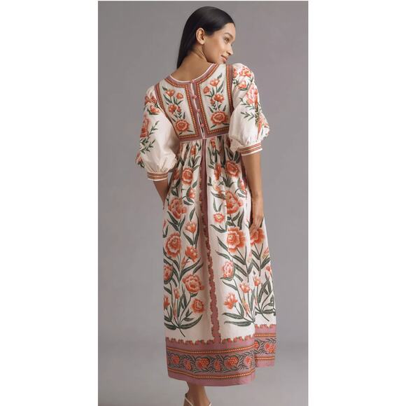 Farm Rio Anika Puff-Sleeve Printed Dress - Picture 8 of 9